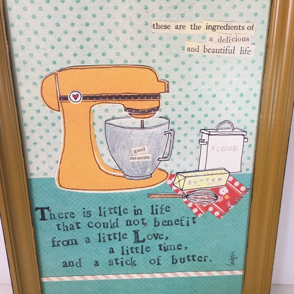 Curly girl design kitchen art sign yellow - Picture 3 of 7